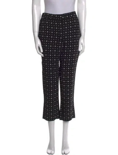 Pre-owned Givenchy Printed Straight Leg Pants In Black