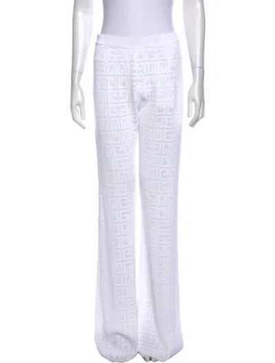 Pre-owned Givenchy Printed Straight Leg Pants W/ Tags In White