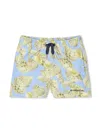 Givenchy Printed Swim Shorts In Blue