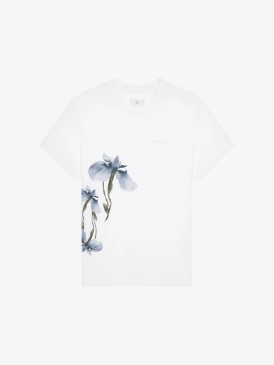 Givenchy Printed T-shirt In Cotton In White