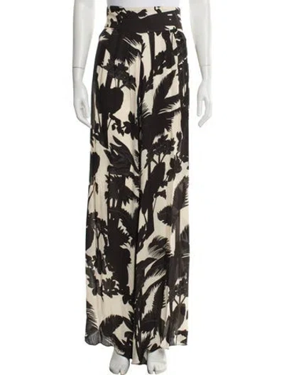 Pre-owned Givenchy Printed Wide Leg Pants In Black