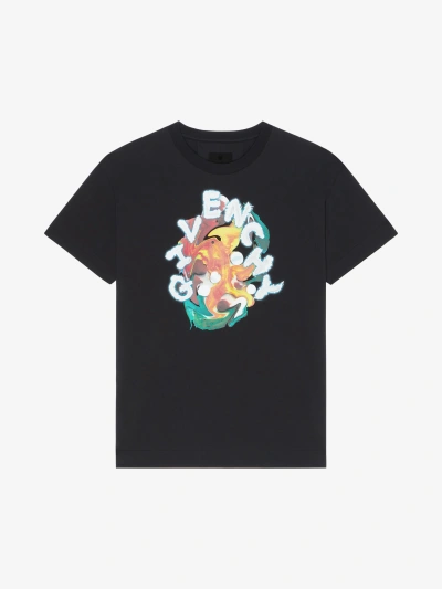 Givenchy Psychedelic Oversized T-shirt In Cotton In Black