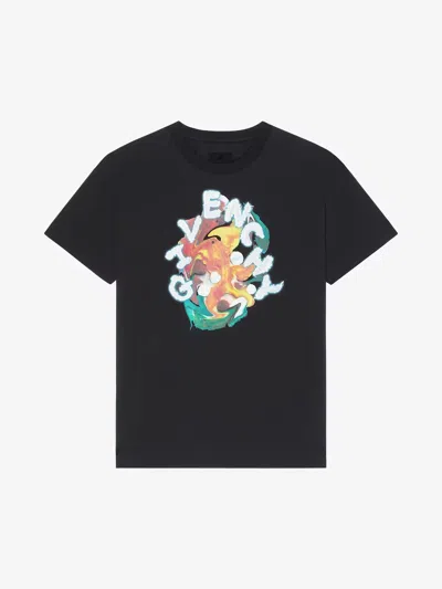 Pre-owned Givenchy Psychedelic Oversized T-shirt In Cotton In Black