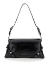 Givenchy Ptit Voyou Black Shoulder Bag With Logo Lettering On The Front And Adjustable Shoulder Strap In Leat In Black