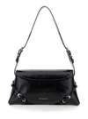 Givenchy Ptit Voyou Black Shoulder Bag With Logo Lettering On The Front And Adjustable Shoulder Strap In Leat In Black