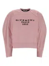 Givenchy Round Neck Long-sleeved Sweatshirt In Pink