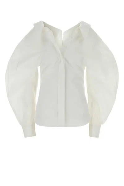 Givenchy Puff-sleeve Cotton Shirt In White