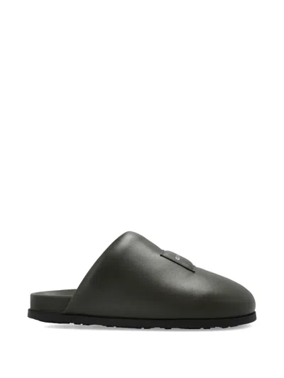 Givenchy Puffy Logo-patch Mules In Green