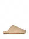 Givenchy Puffy Logo-patch Suede Mules In Multi