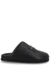 Givenchy Leather Slippers Featuring Flat Sole Design In Black