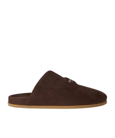 Givenchy Puffy Mules In Suede In Brown