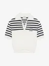 GIVENCHY 4G STRIPED POLO SWEATER IN WOOL AND COTTON