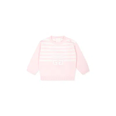 Givenchy Babies' Pull Rose Pour Bébé Fille Avec Motif Emblématique 4g In Pink