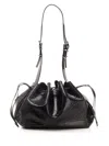 Givenchy Medium Pumpkin Drawstring Leather Bucket Bag In Black