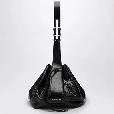 Givenchy Pumpkin Medium Bag In Black Cracked Patent Leather Women