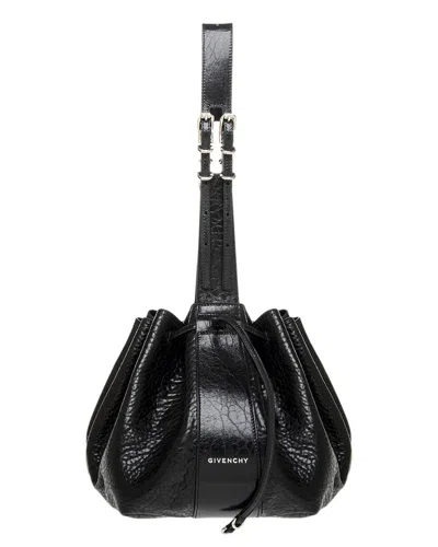 Givenchy Pumpkin Medium Patent Crossbody In Black