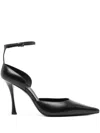 GIVENCHY BLACK 95 POINT TOE LEATHER PUMPS