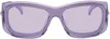 Givenchy Purple Rectangular Sunglasses In 81y Shiny Violet / V