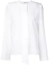 Givenchy Bow Blouse In White