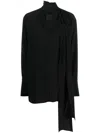 Givenchy Pussy-bow Silk Blouse In Black