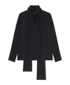 Givenchy Blouse In Silk With Long Removable Lavalliere In Black