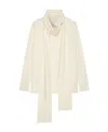 Givenchy Long-sleeved Silk Blouse In White