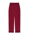 Givenchy Pyjama Pants In Silk In Red Cherry