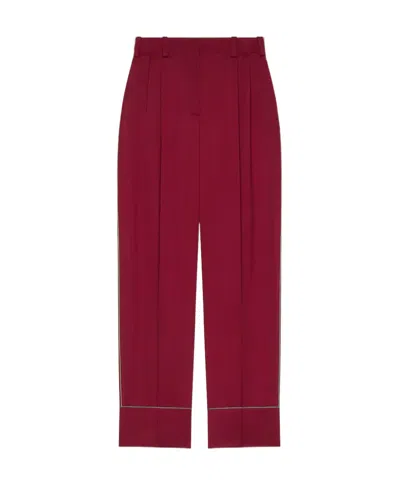 Givenchy Pyjama Pants In Silk In Red Cherry