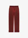 Givenchy Pyjamas Pants In Python Print Silk In Dark Red