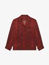 Givenchy Pyjamas Shirt In Python Print Silk In Dark Red
