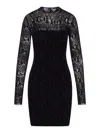 Givenchy Python Print Tulle Dress With 4g Detail In Black