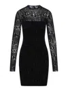 Givenchy Python Print Tulle Dress With 4g Detail In Negro