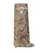 Givenchy Python Skin Shark Lock Wide-fit Knee-high Boots 90