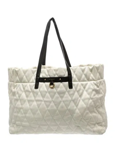 Pre-owned Givenchy Quilted Tote In Neutrals