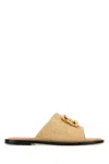 Givenchy 4g Medallion Woven Slide Sandals In Natural