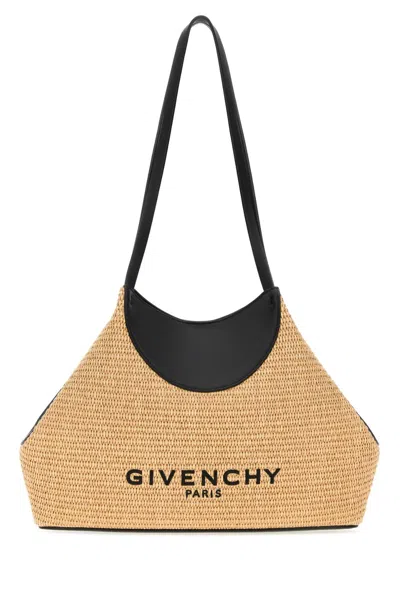 Givenchy Raffia Small Facet Shoulder Bag Natural Borse A Mano In Purple