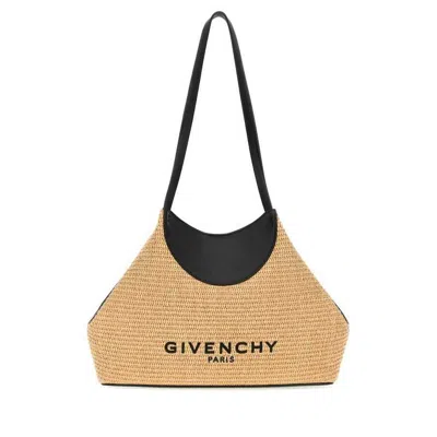 Givenchy Raffia Small Facet Shoulder Bag Natural Borse A Mano In Purple