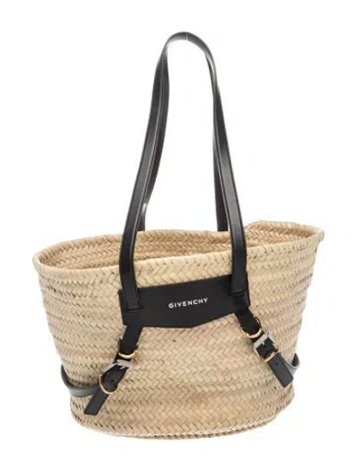 Pre-owned Givenchy Raffia Tote In Neutrals