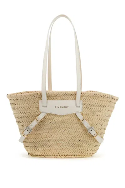 Givenchy Raffia Voyou Shoulder Bag In Neutro