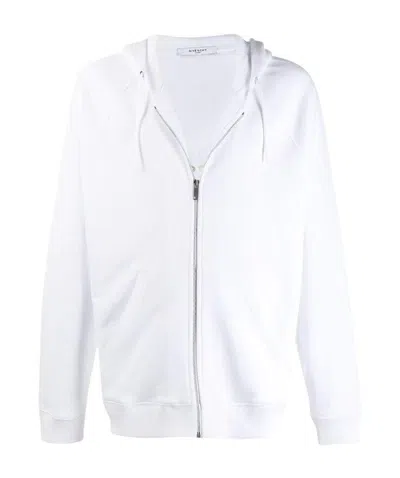Givenchy Rainbow Logo-print Zipped Hoodie In White