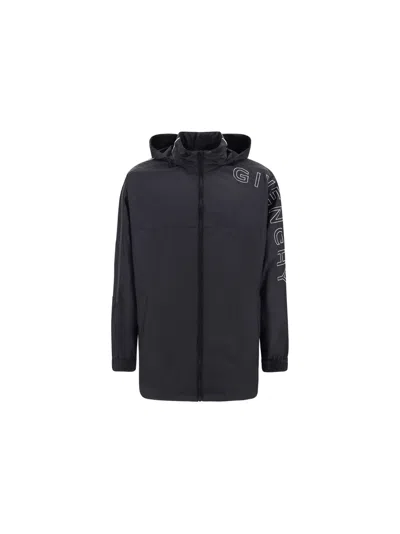 Givenchy Logo Embroidered Track Jacket In Black