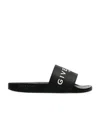 Givenchy 4g Leather-trimmed Embroidered Raffia Slides In Black