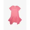 Givenchy Kids' Flippy-hem Logo Dress In Rasberry
