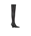 Givenchy Raven Over-the-knee Boots In Leather And Ayers In Black