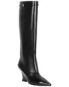 Givenchy Wedge Heel Raven Leather Boots 9cm In Multi