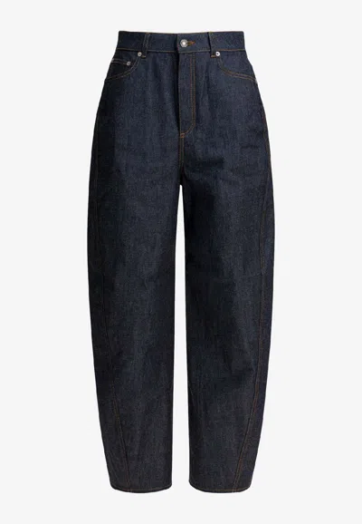 Givenchy Raw Cocoon Jeans In Blue