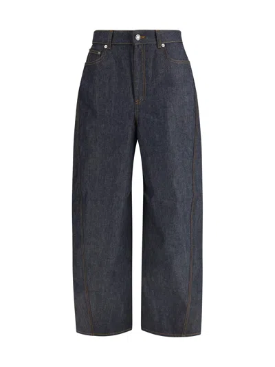 Givenchy Raw Cocoon Pants In Blue