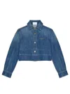 Givenchy Raw Edge Denim Shirt In Blue