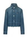 Givenchy Raw Edge Shirt - Medium In Blue