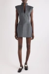 Givenchy Raw Edge Wool Sheath Dress In Gray